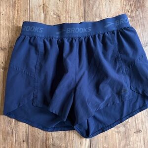 Brooks Navy Blue Running Shorts